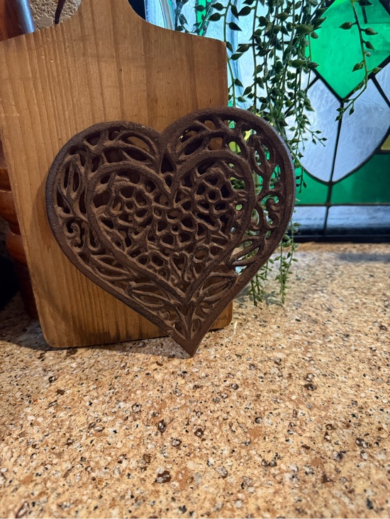 Other - Cast Iron Heart Trivet